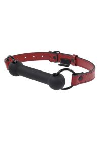 Saffron Silicone Bit Gag - Black/Red