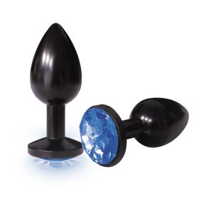 The 9'S The Silver Starter Anodized Bejeweled Stainless Steel Plug - Cobalt