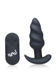 21X Silicone Swirl Plug With Remote -Black