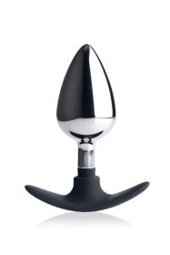 Dark Invader Metal And Silicone Anal Plug - Large