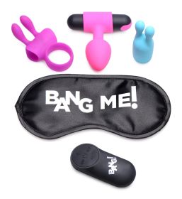 Birthday Sex Kit - C-Ring, Plug, C-Stim, Bullet And Blindfold