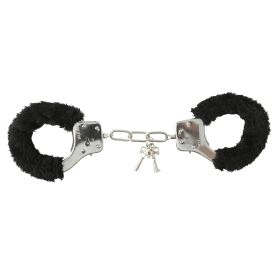 Sex And Mischief Furry Handcuffs - Black