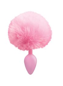 The 9'S Cottontails Silicone Bunny Tail Butt Plug - Pink