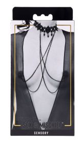 Lace Collar With Nipple Ties