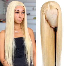 613 Honey Blonde 13x4 Lace Front Human Hair Wig, Straight Lace Front Wig, 150 Density (Option: 10 inch)