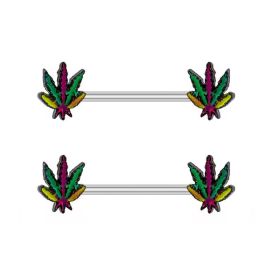 Lacquer Leaf Nipple Ornaments Smooth And Retro (STYLE: Leaves black)