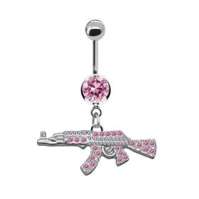 Suit Belly Ring Dragonfly Butterfly (Color: Pistol)