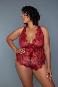 Nancy Teddy (Color: Red, size: 1X)